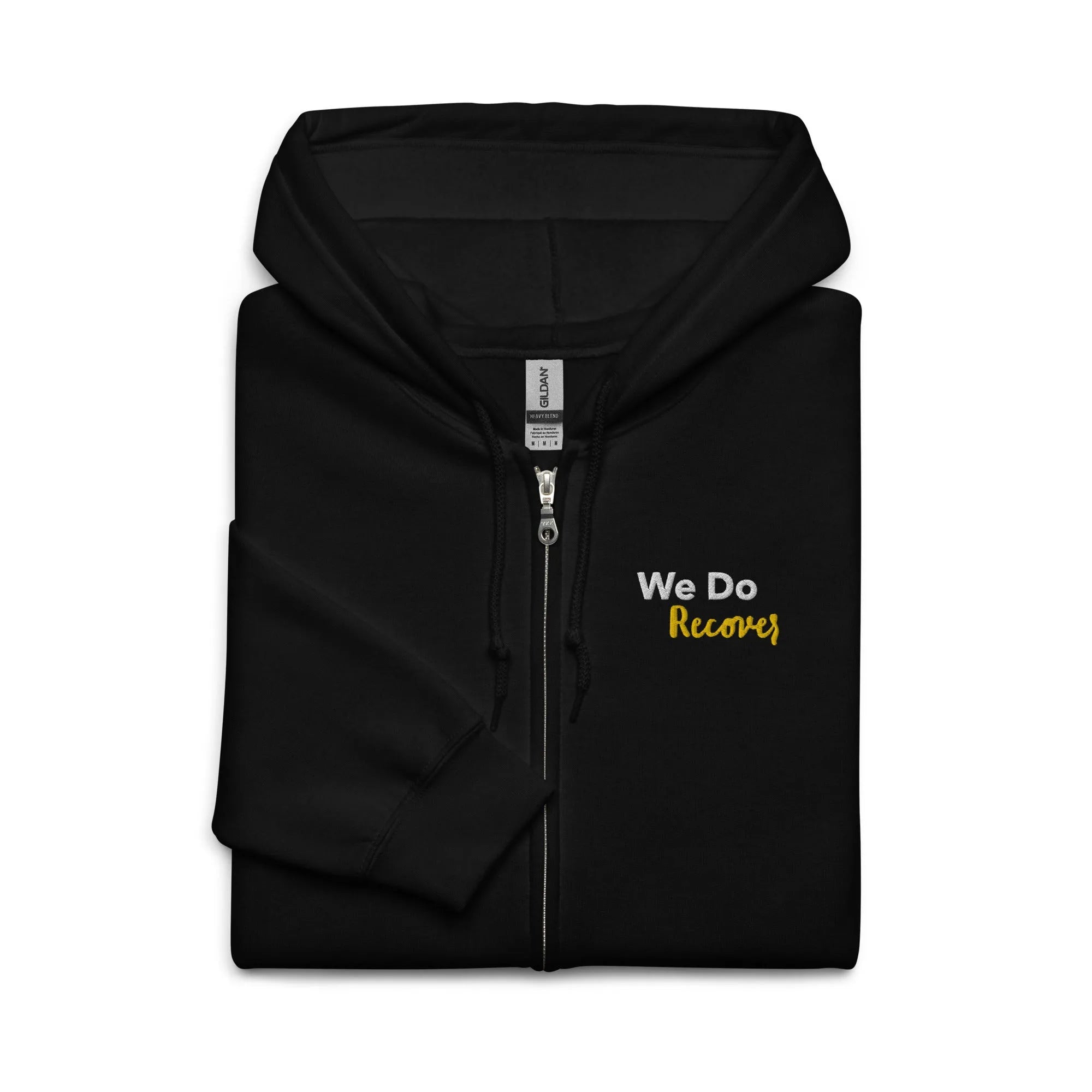 We Do Recover - Embroidered Unisex heavy blend zip hoodie - Sobervation