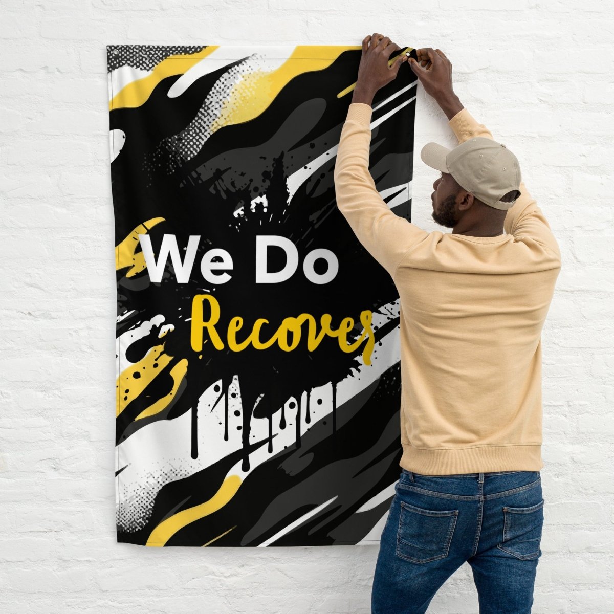 We Do Recover - Inspirational Recovery Flag - Sobervation