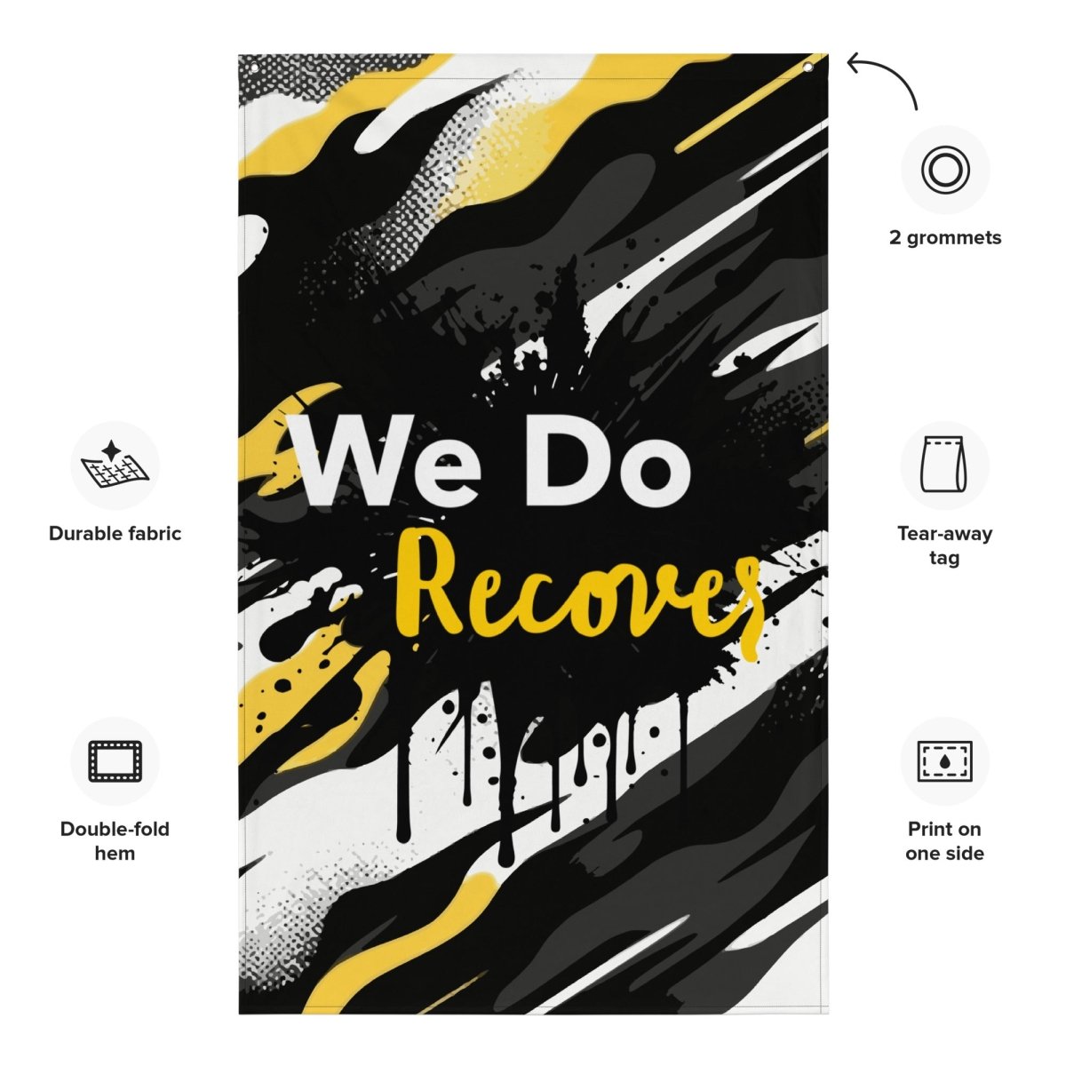 We Do Recover - Inspirational Recovery Flag - Sobervation